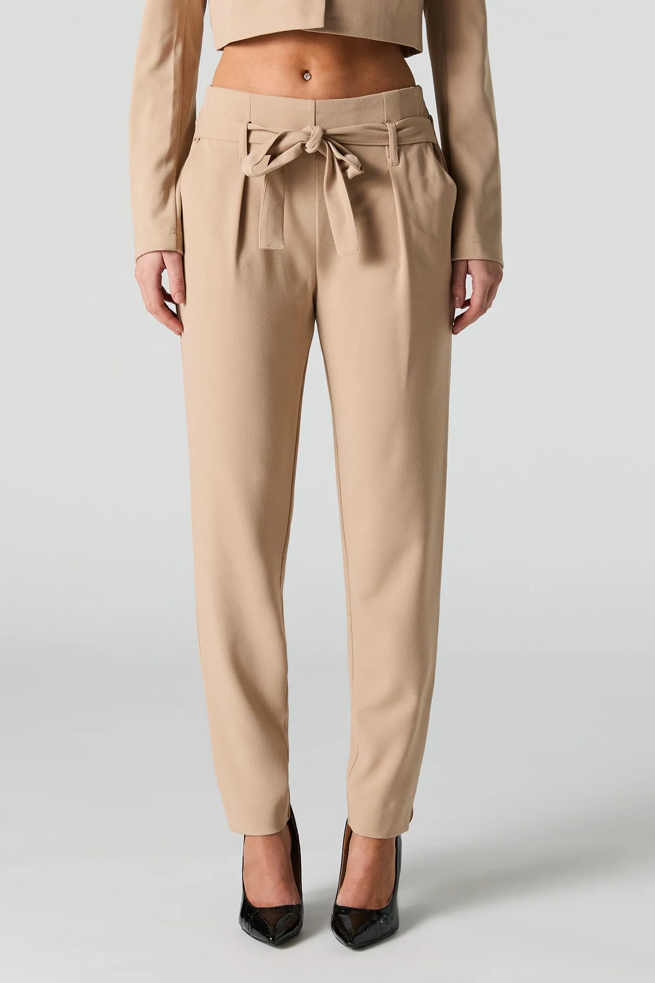 Pantalon habillé mince avec ceinture sold by Urban Planet product image thumbnail 2