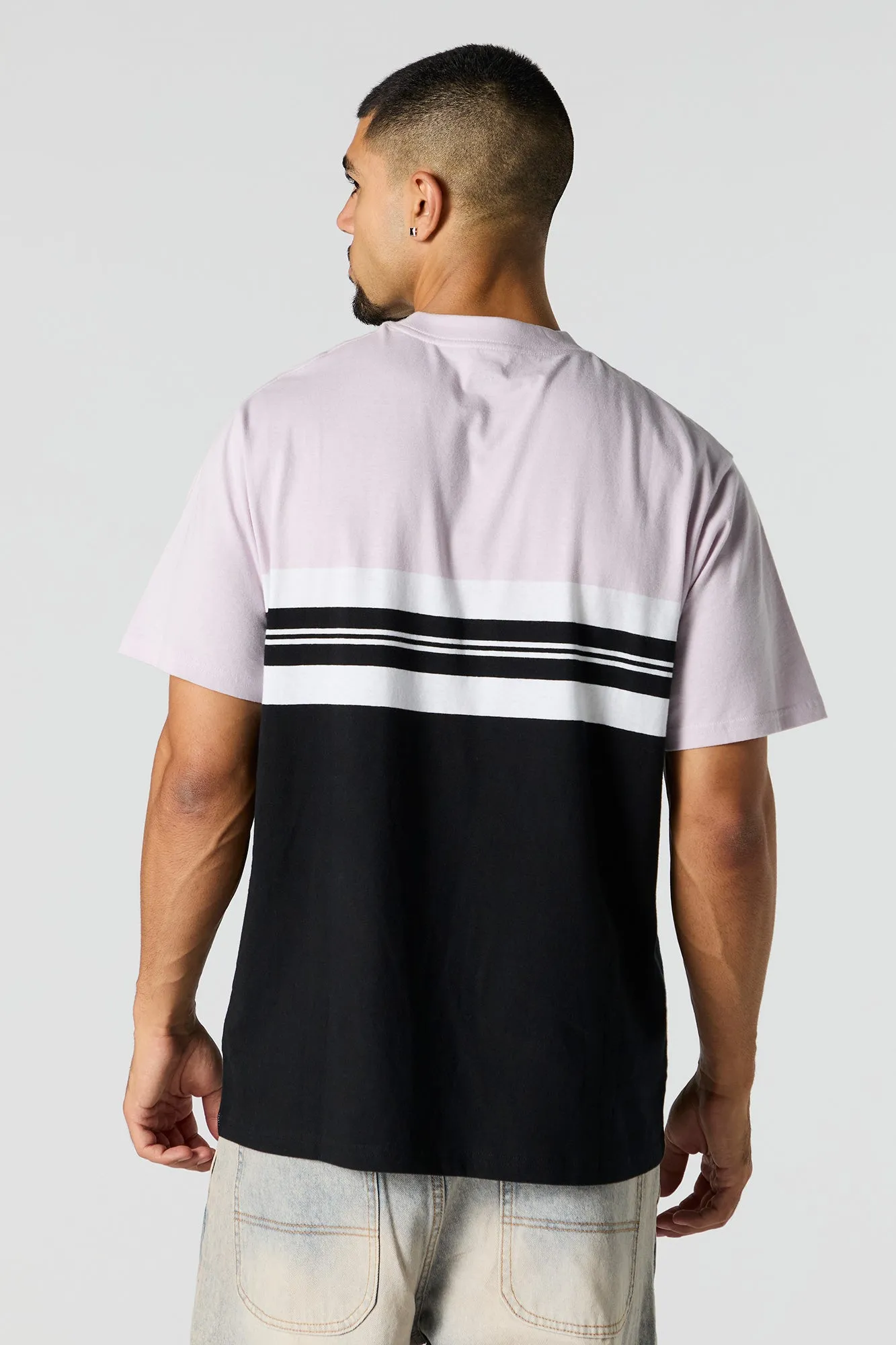 Striped Colourblock T-Shirt sold by Urban Planet product image thumbnail 2