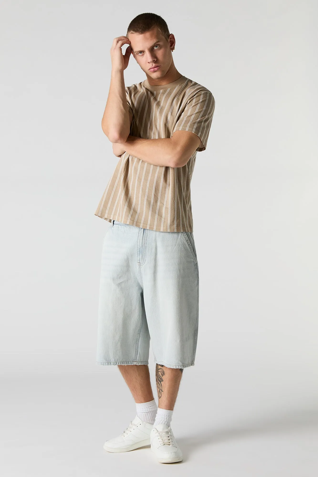 T-shirt ras du cou rayé sold by Urban Planet product image thumbnail 3