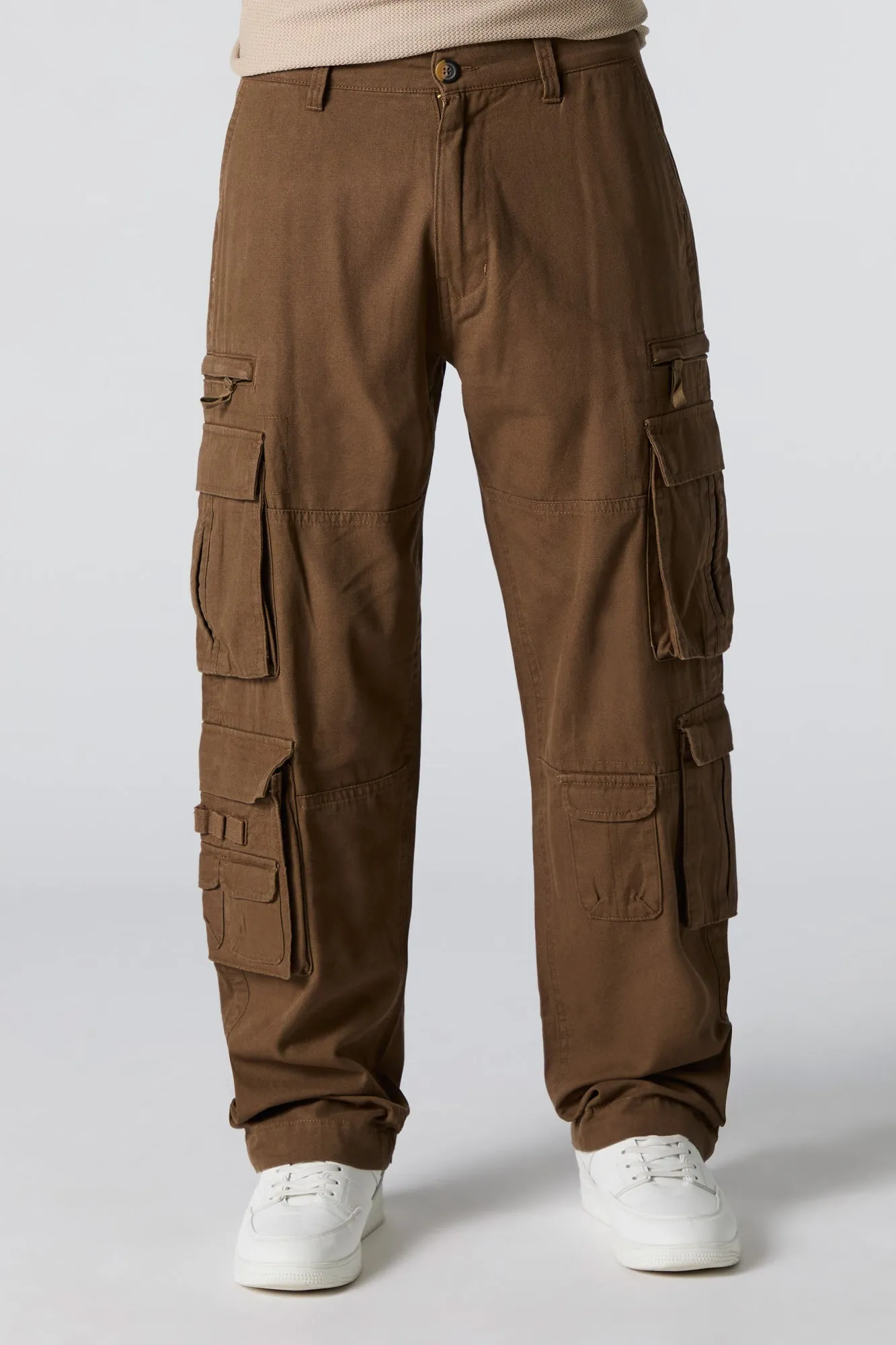 Pantalon cargo à jambe droite avec six poches sold by Urban Planet