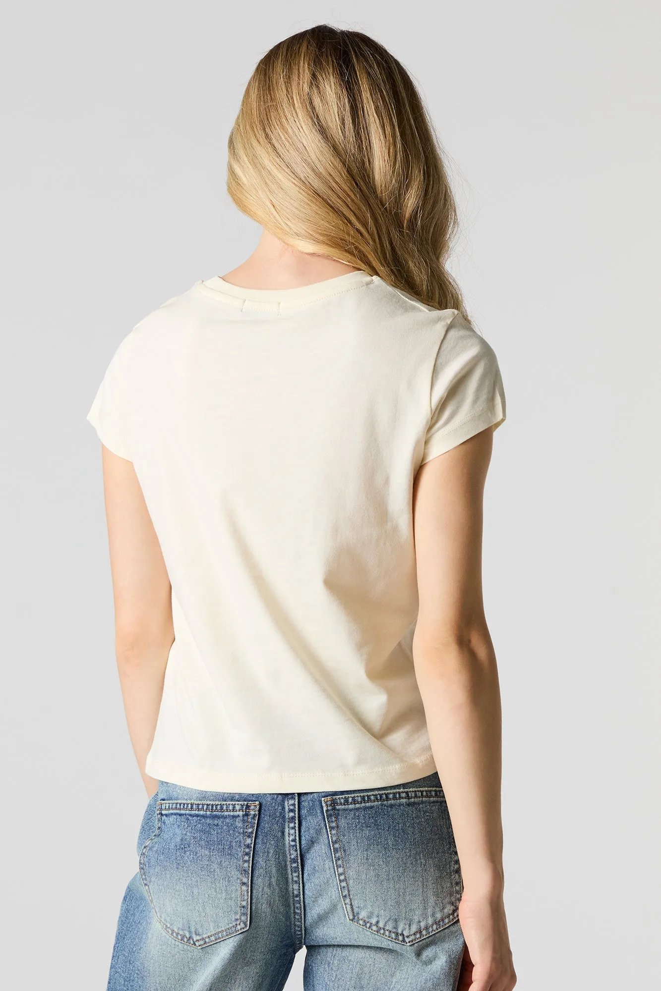 T-shirt ajusté avec ourson orné de pierres du Rhin sold by Urban Planet product image thumbnail 2