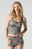 Ribbed Lace Trim Tank & Short 2 Piece Pajama Set sold by Urban Planet