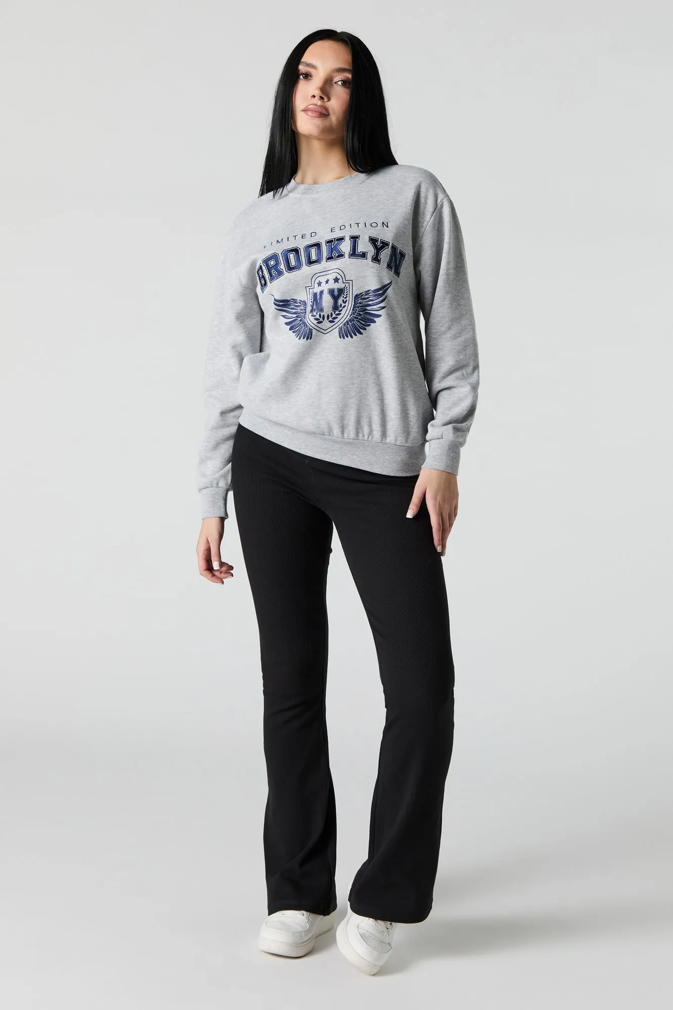 Embroidered Fleece Sweatshirt sold by Urban Planet product image thumbnail 3