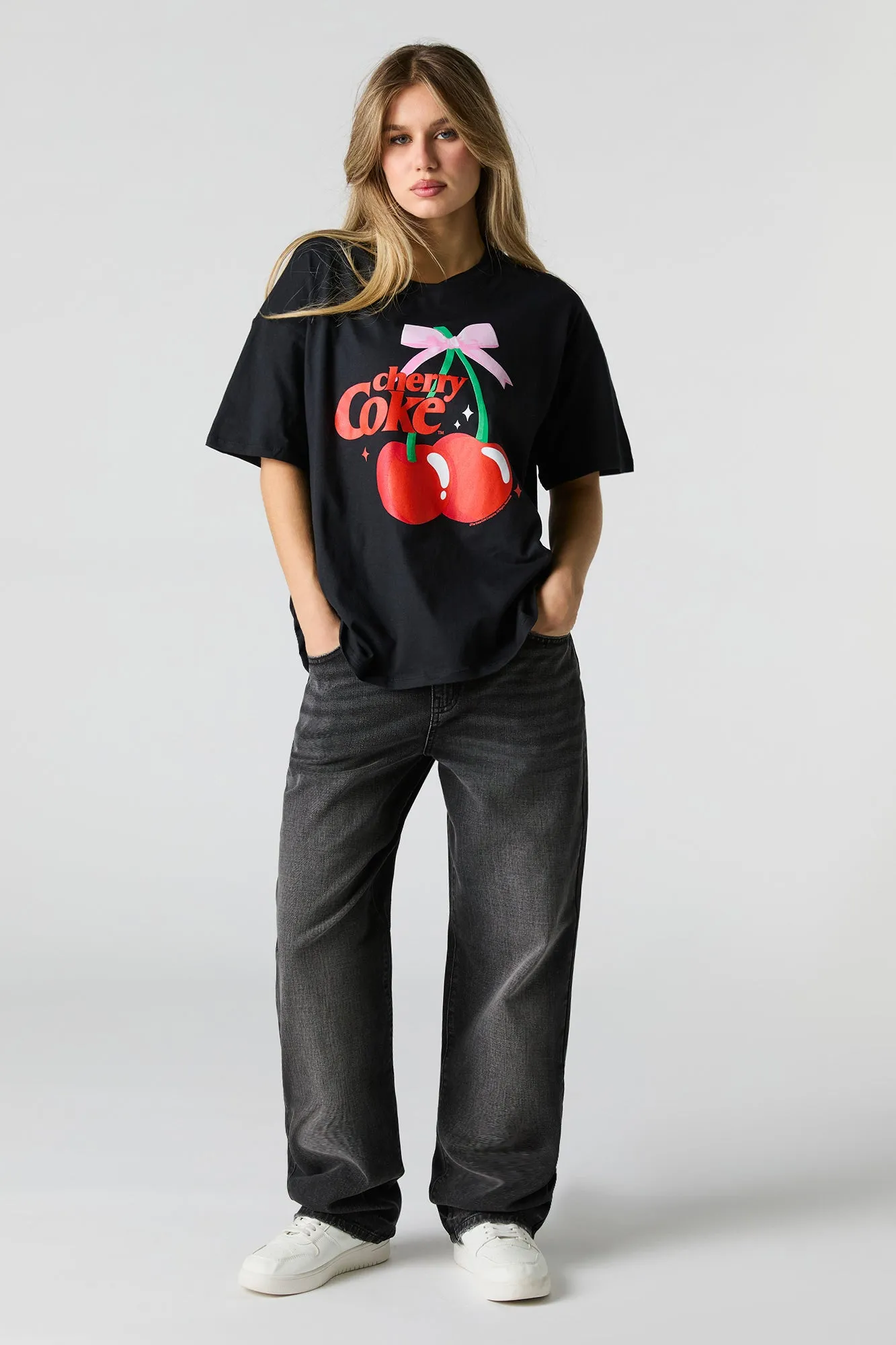 Cherry Coke Graphic Boyfriend T-Shirt sold by Urban Planet product image thumbnail 3