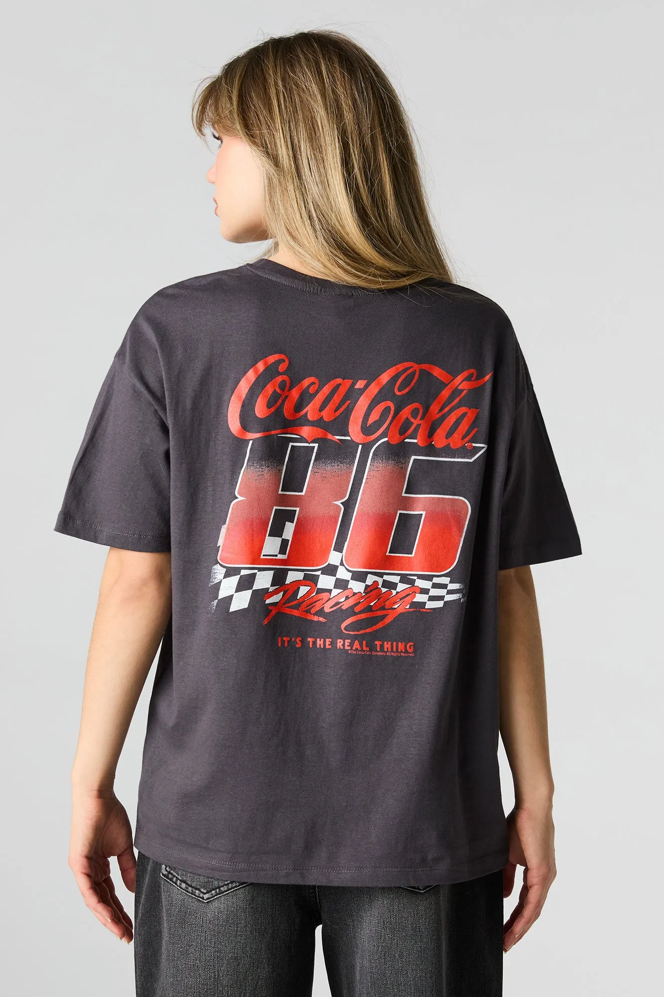 Coca Cola Racing Graphic Boyfriend T-Shirt sold by Urban Planet product image thumbnail 2