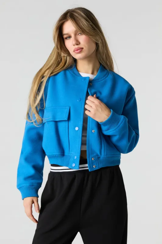 Fleece Bomber Jacket sold by Urban Planet