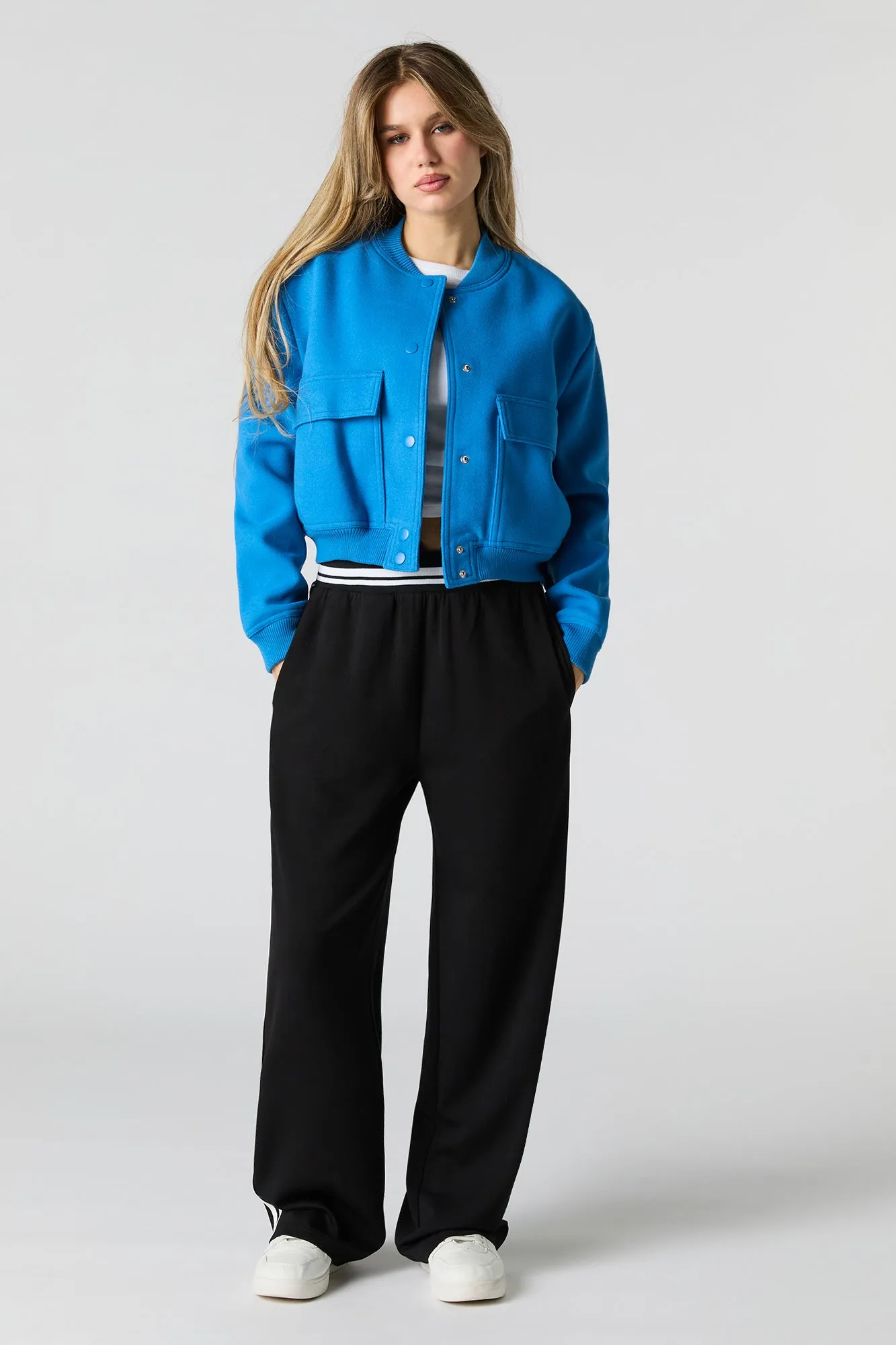 Fleece Bomber Jacket sold by Urban Planet product image thumbnail 3