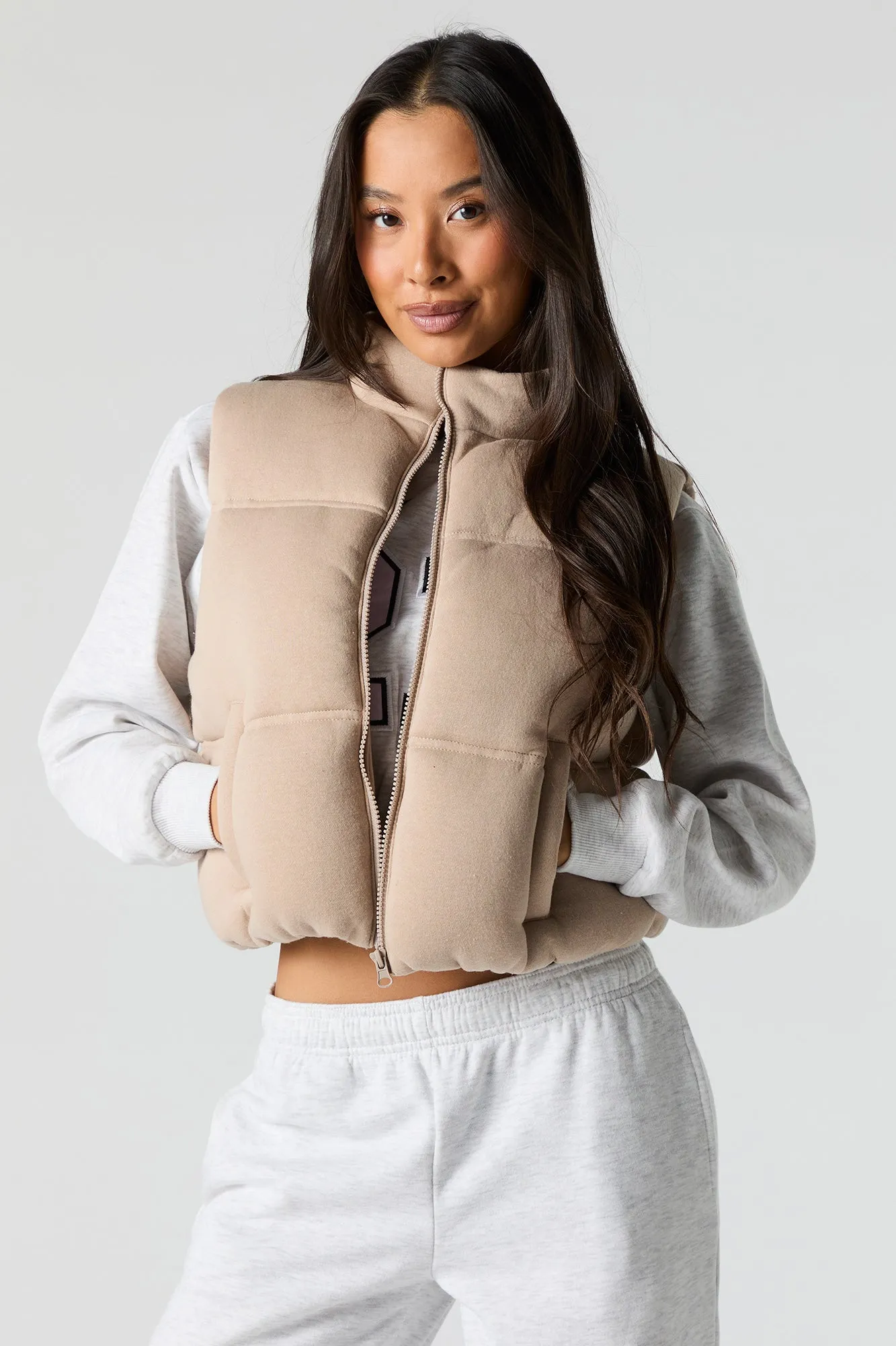 Fleece Puffer Vest sold by Urban Planet