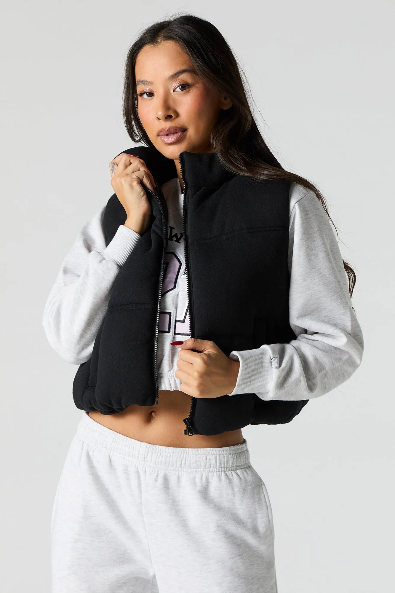 Fleece Puffer Vest sold by Urban Planet product image thumbnail 4