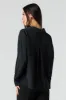 Flowy Long Sleeve Button-Up Top sold by Urban Planet