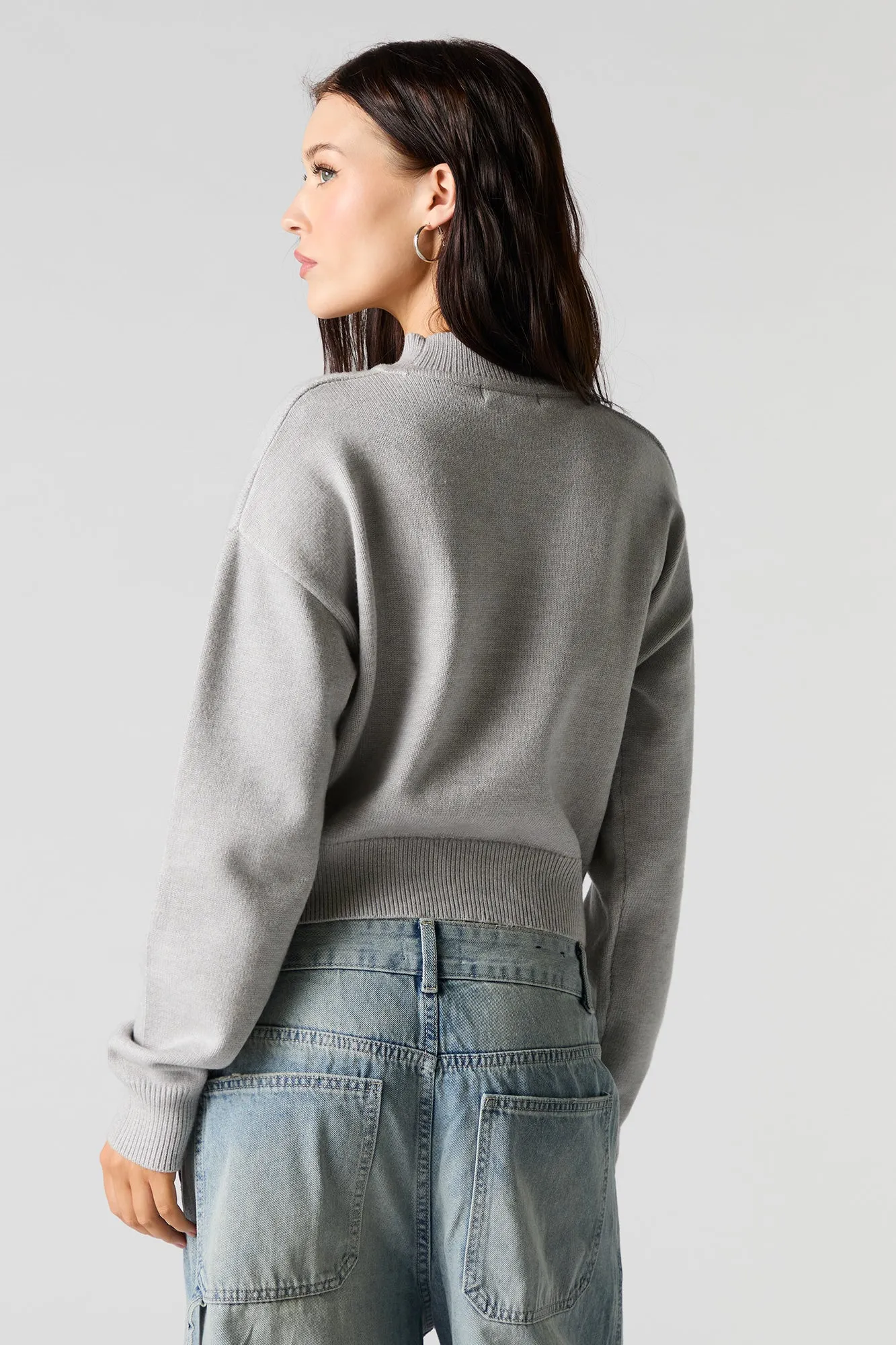 Jacquard Knit Mock Neck Sweater sold by Urban Planet product image thumbnail 5