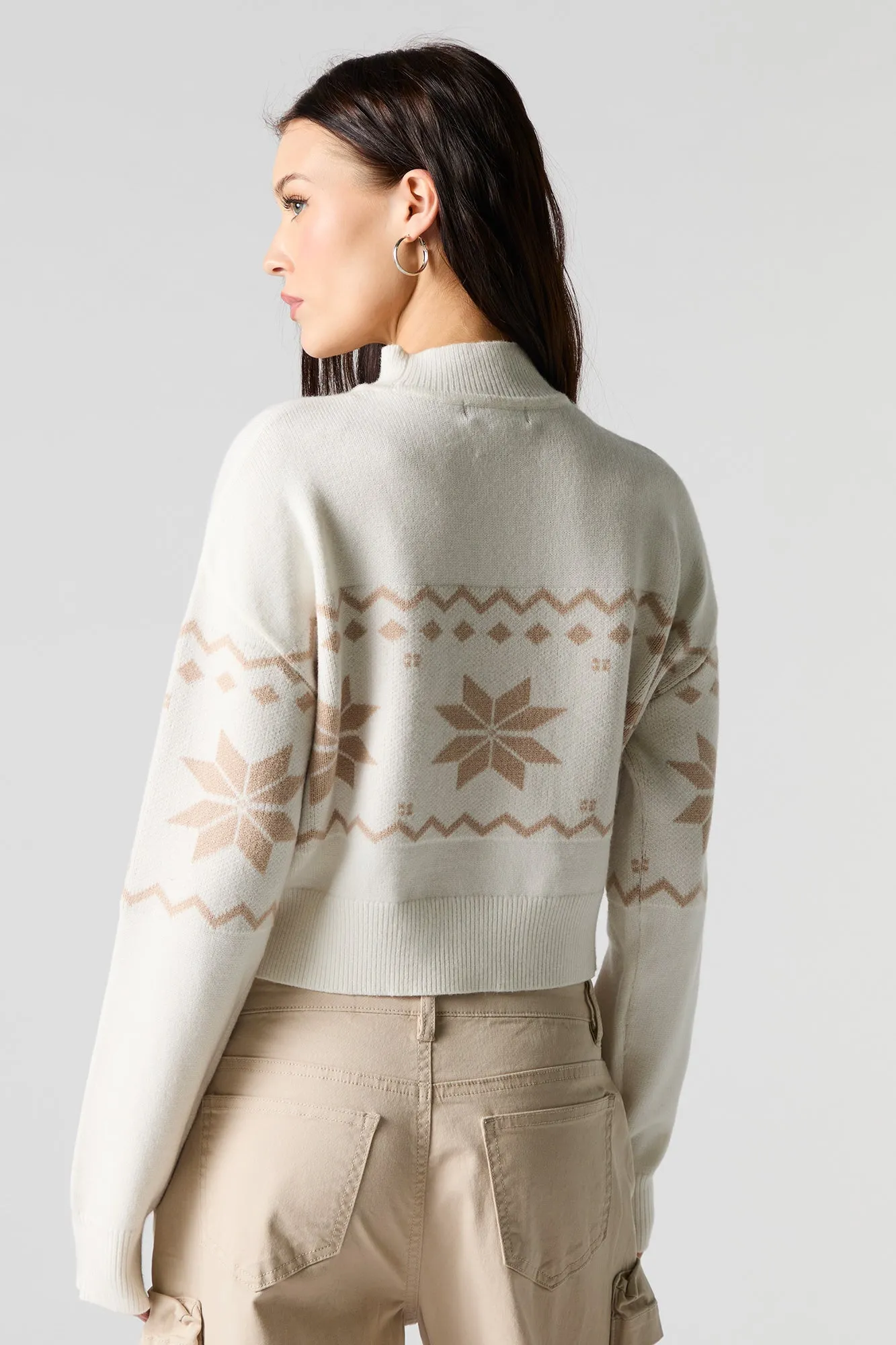 Chandail en tricot de jacquard avec col cheminée sold by Urban Planet product image thumbnail 3