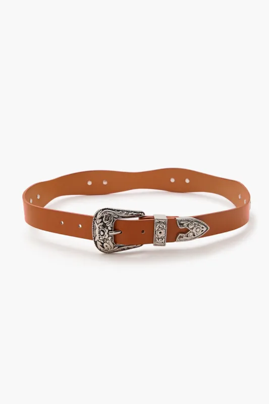 Etched Faux Leather Belt sold by Urban Planet