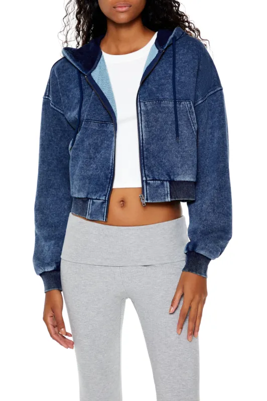 Washed Zip-Up Hoodie sold by Urban Planet