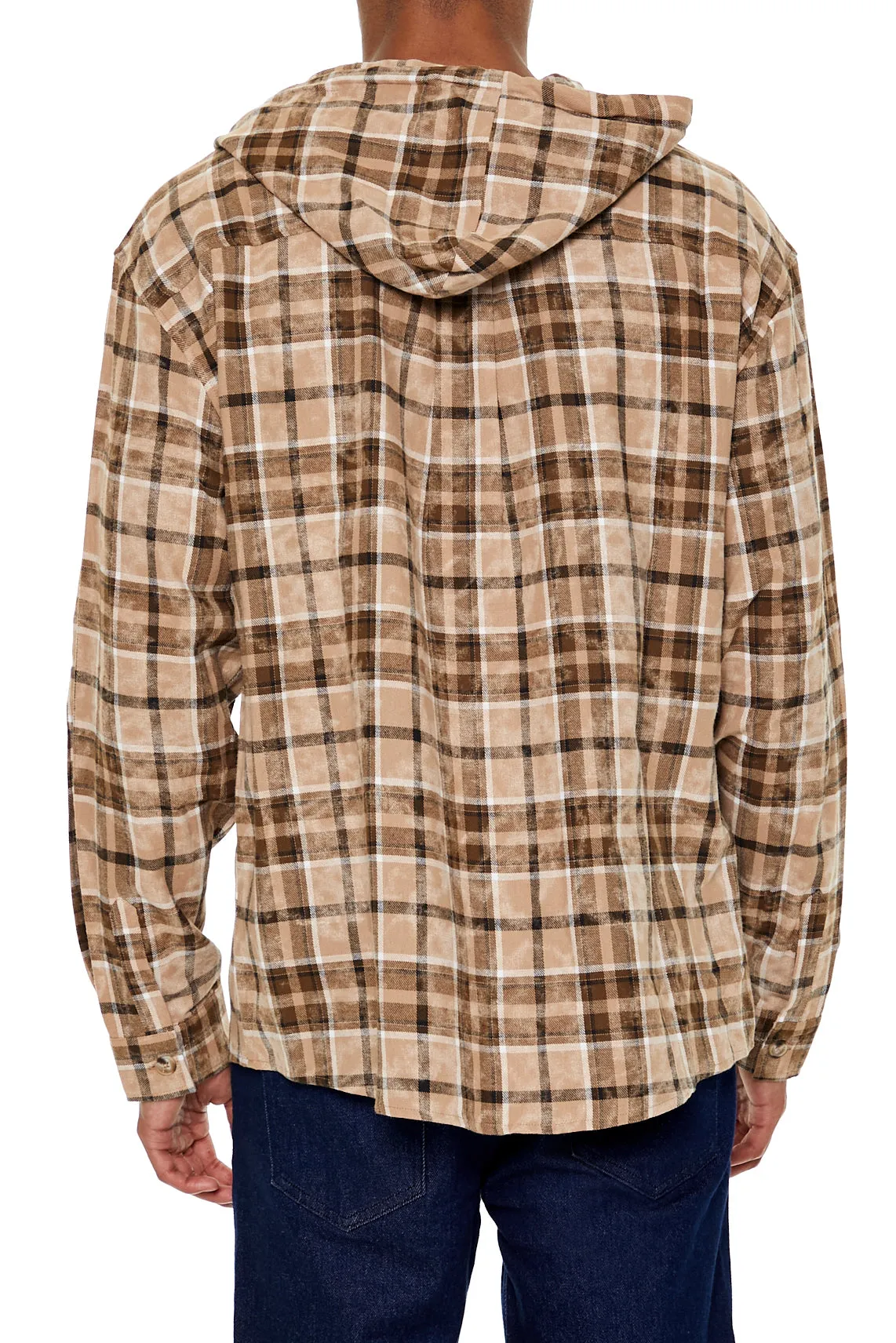 Hooded Plaid Shacket sold by Urban Planet product image thumbnail 2