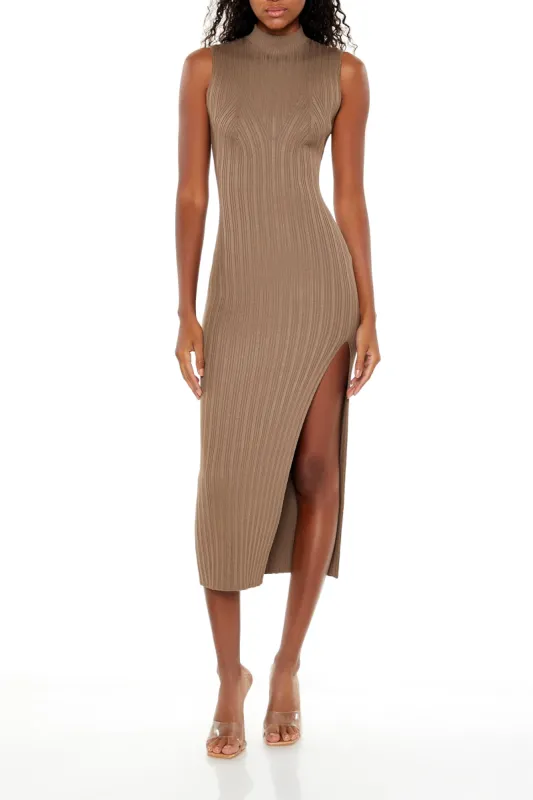 Mock Neck Midi Sweater Dress sold by Urban Planet