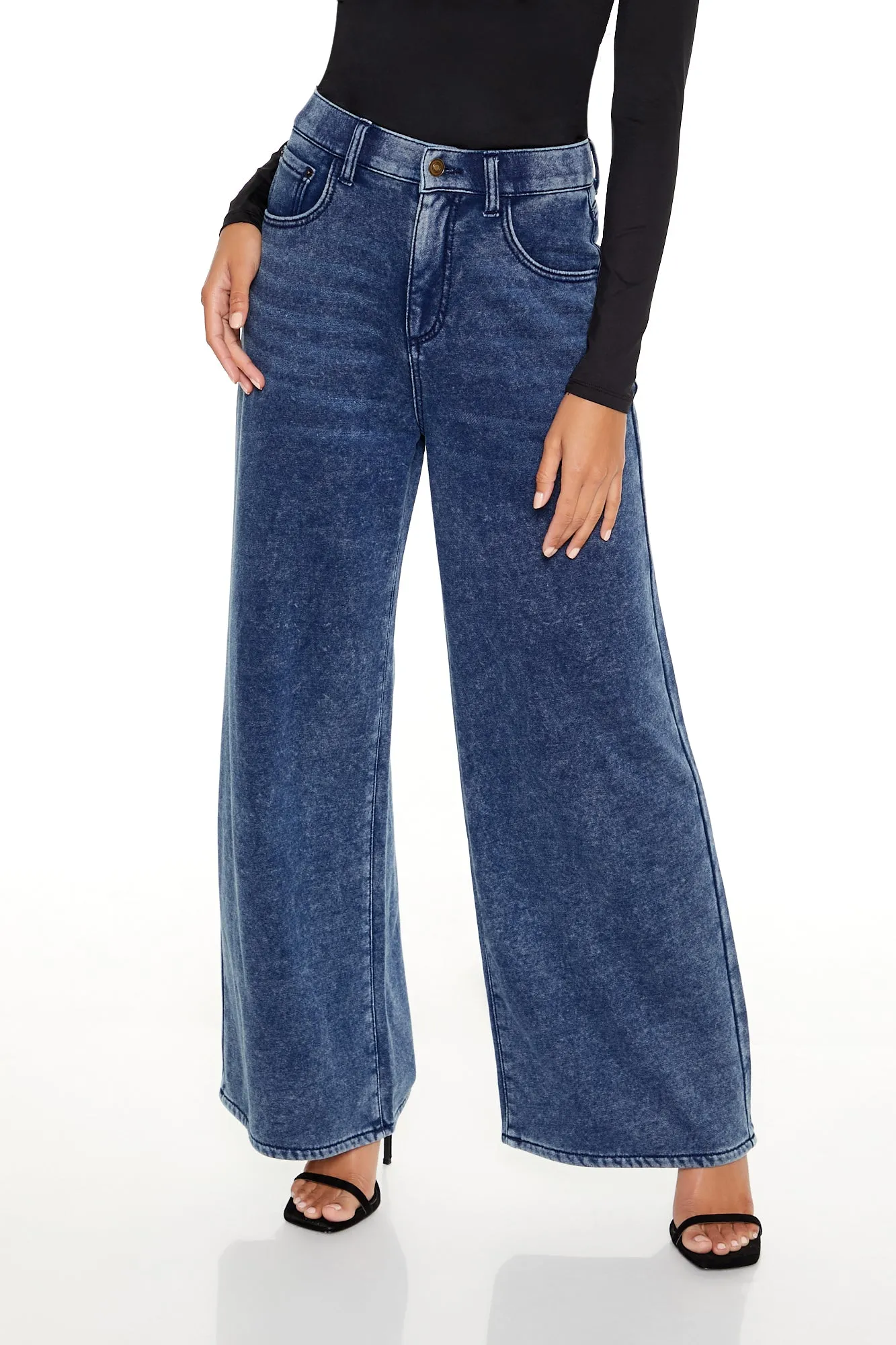 Faux Denim French Terry Sweatpant sold by Urban Planet product image thumbnail 2