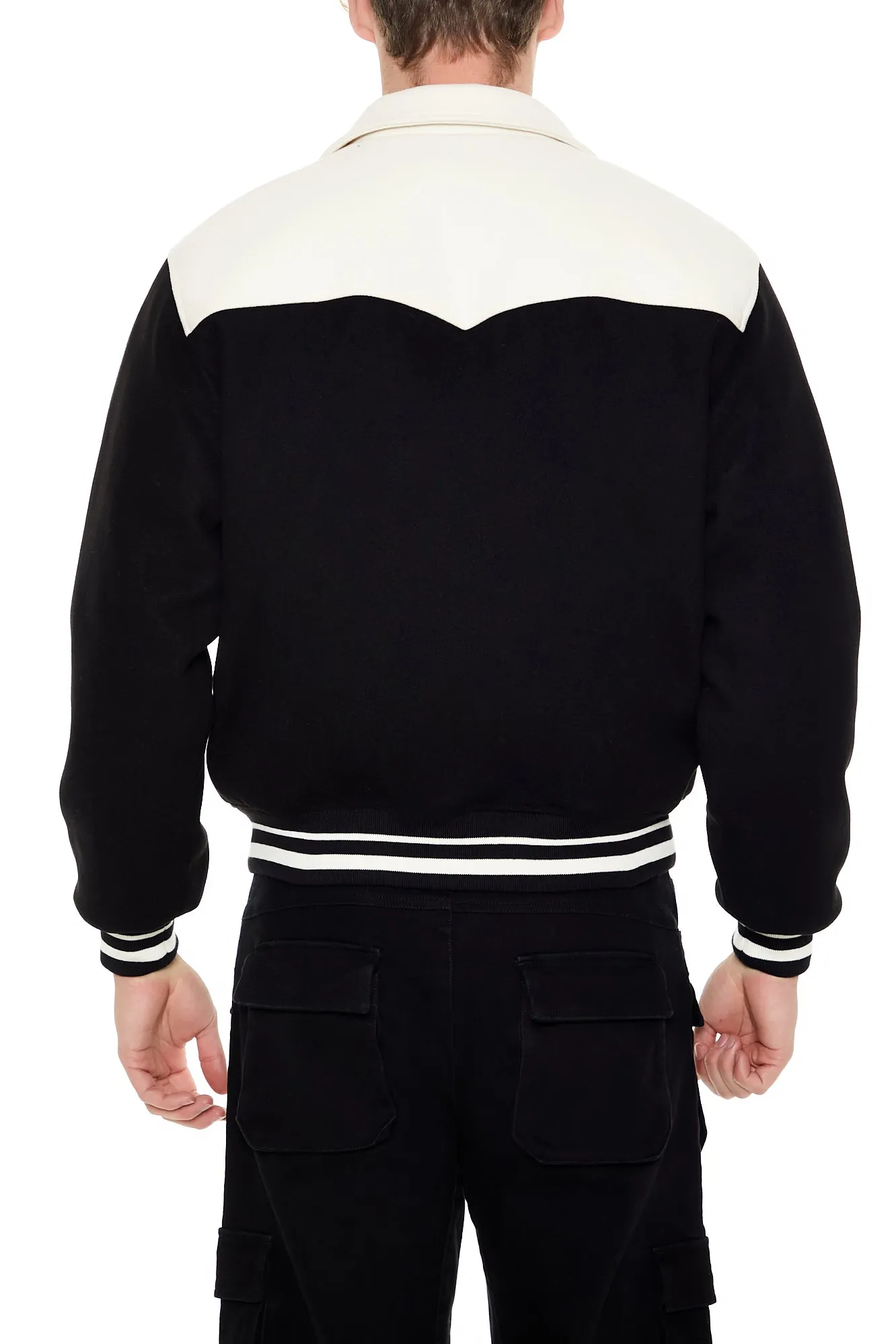 Blouson aviateur avec blocs de couleurs et fermeture à glissière sold by Urban Planet product image thumbnail 2