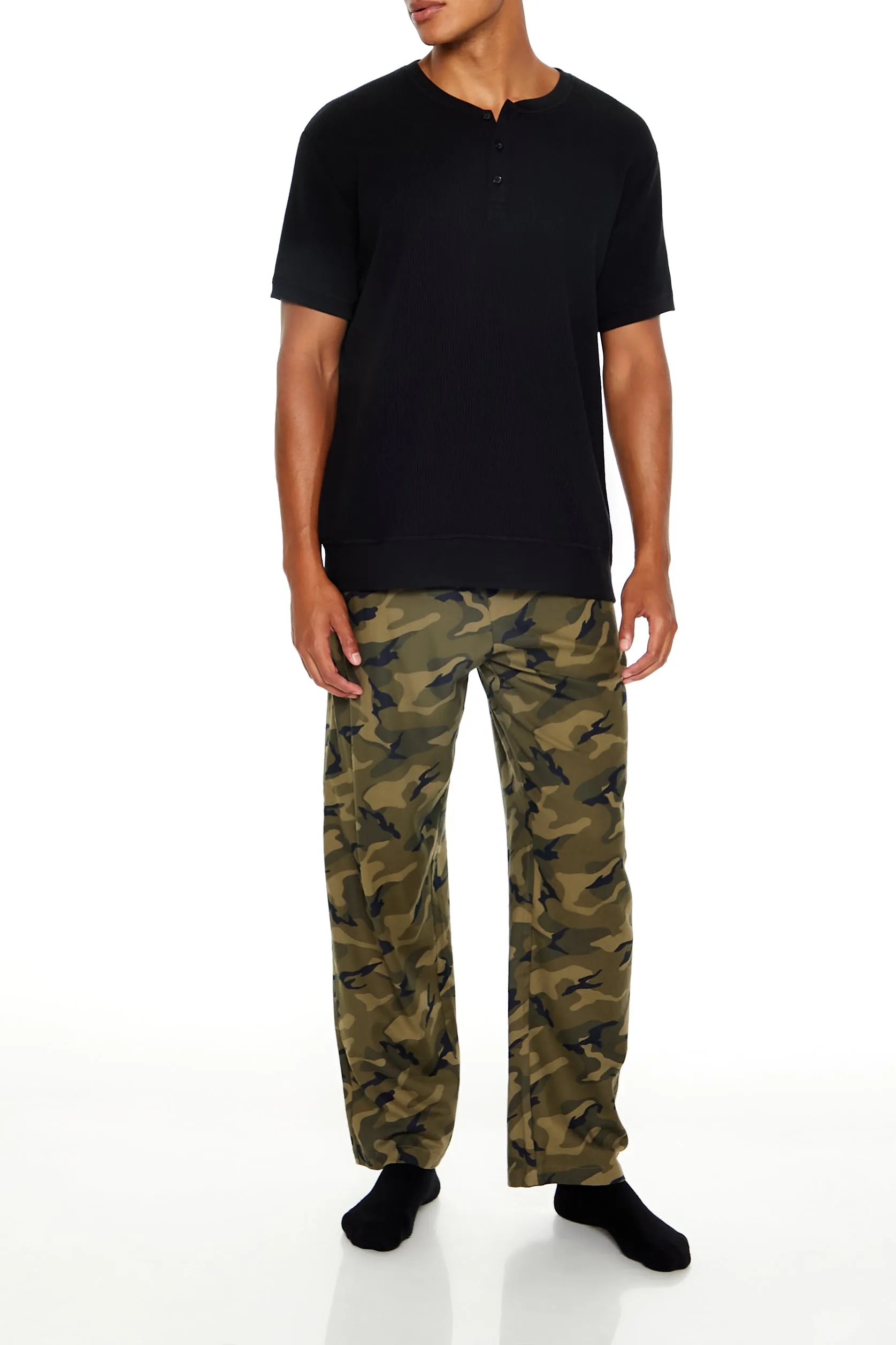 Pantalon de pyjama en flanelle avec motif camouflage sold by Urban Planet product image thumbnail 2