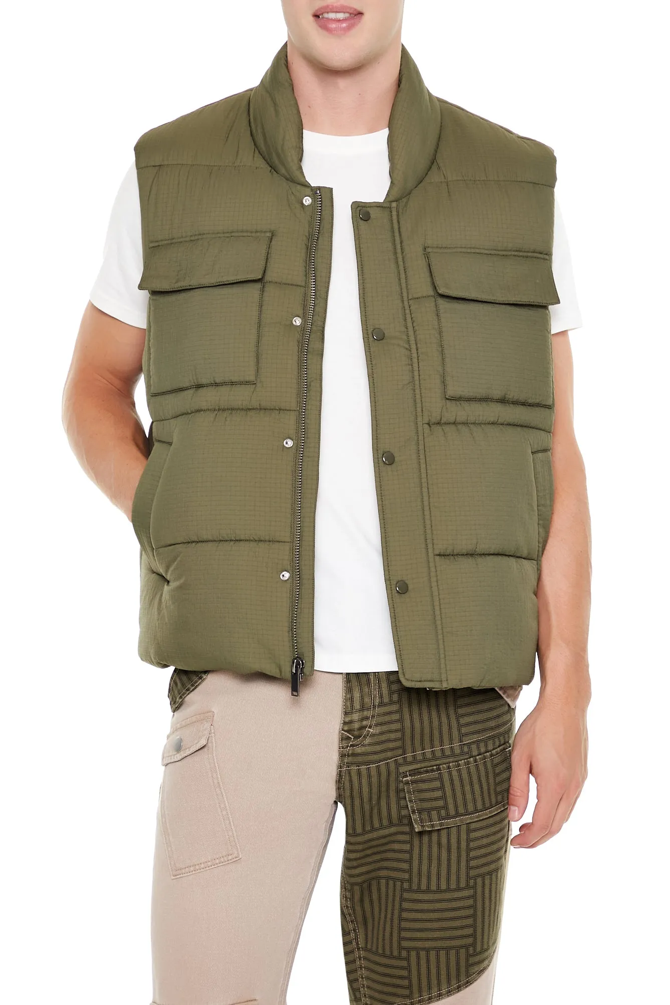 Utility Zip-Up Pocket Vest sold by Urban Planet
