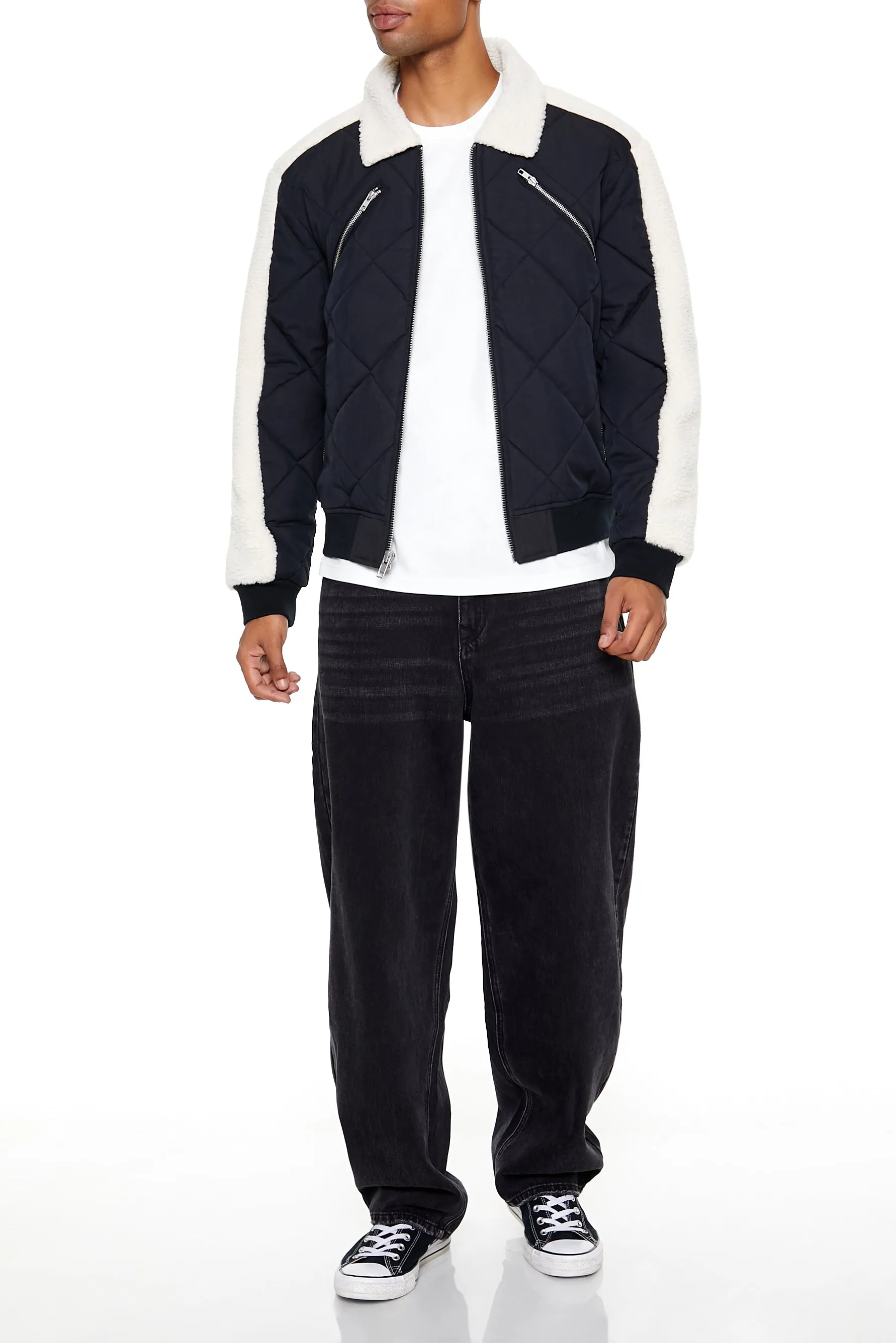 Quilted Faux Shearling Jacket sold by Urban Planet product image thumbnail 3