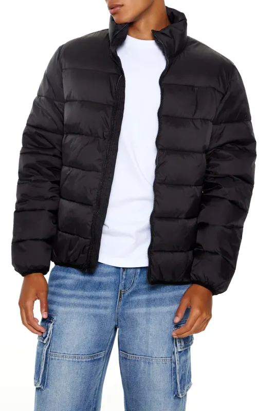 Packable Zip-Up Puffer Jacket sold by Urban Planet