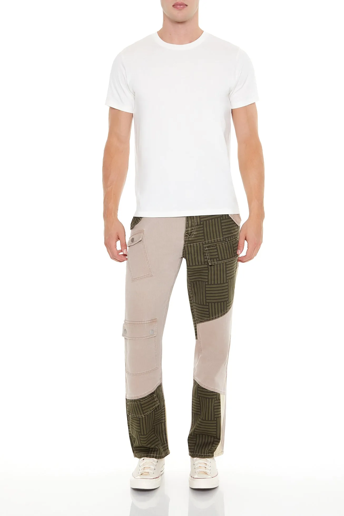 Striped Colorblock Cargo Jean sold by Urban Planet product image thumbnail 2