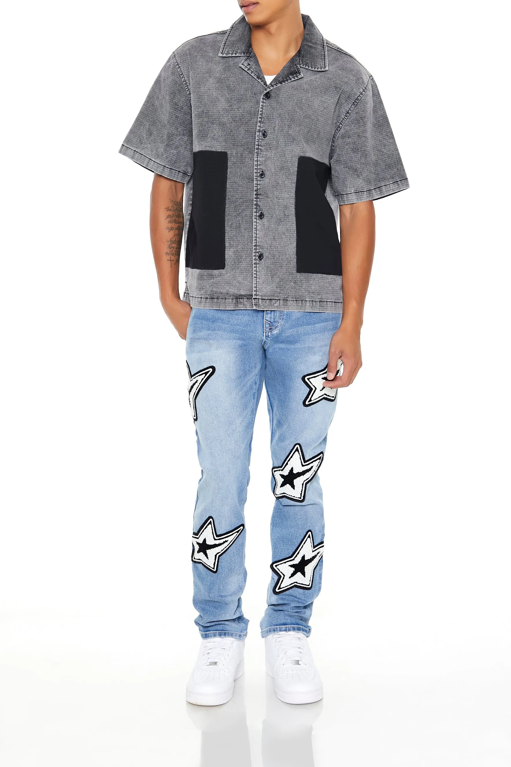 Jean à jambe mince avec empiècement Star sold by Urban Planet product image thumbnail 2