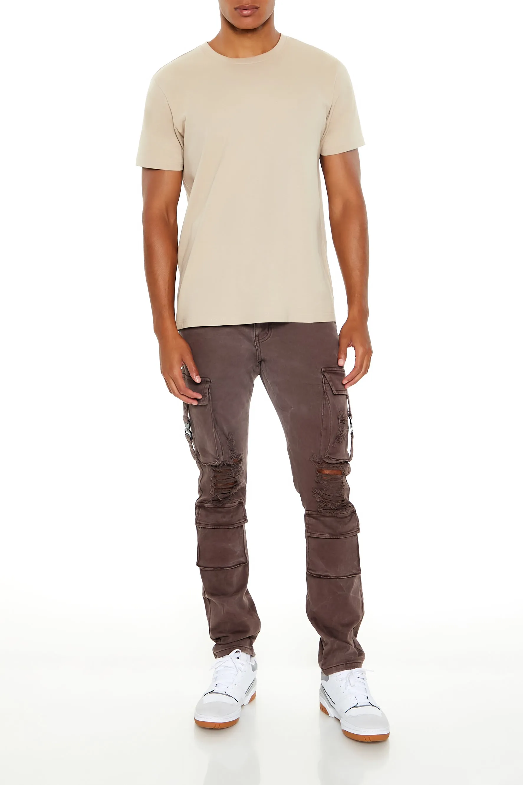 Distressed Mid-Rise Cargo Jean sold by Urban Planet product image thumbnail 2