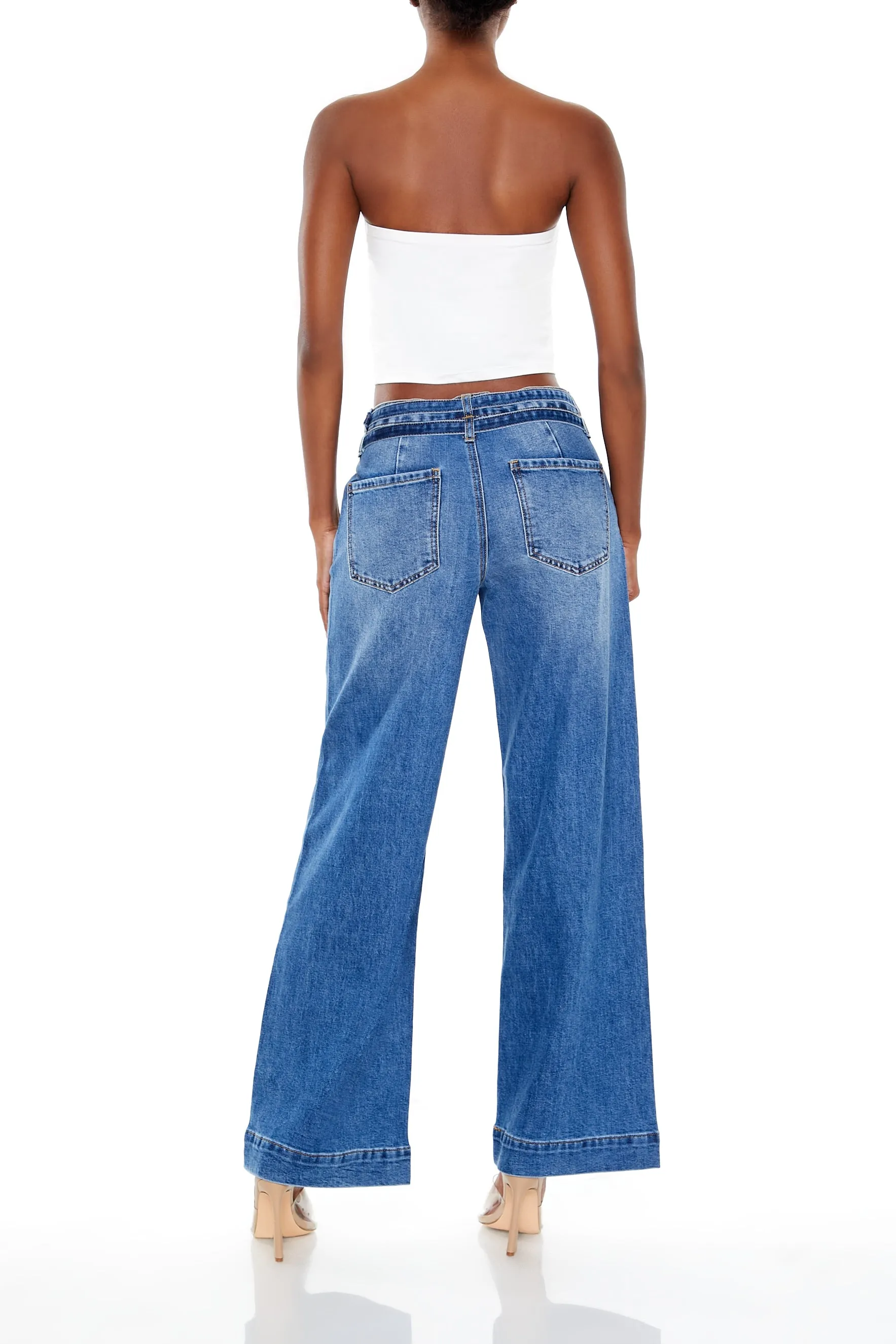 Belted Low-Rise Baggy Jeans sold by Urban Planet product image thumbnail 3