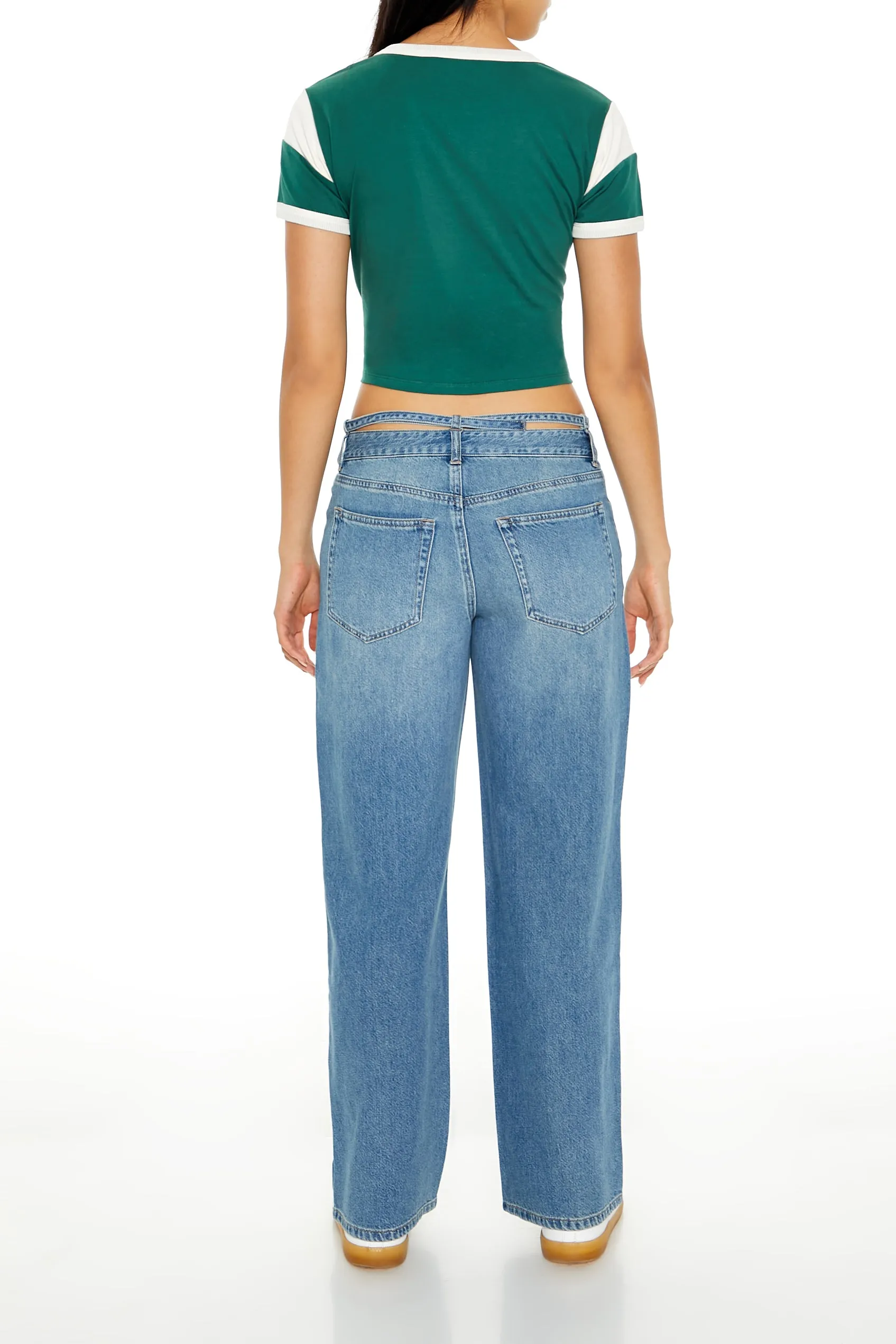 Belted Low-Rise Baggy Jeans sold by Urban Planet product image thumbnail 3