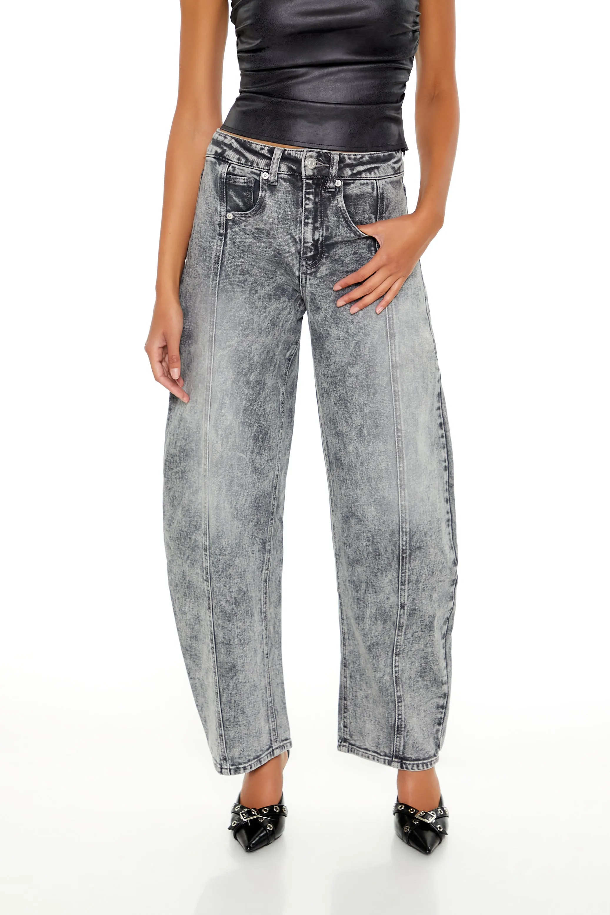 High-Rise Baggy Barrel Jeans sold by Urban Planet product image thumbnail 2