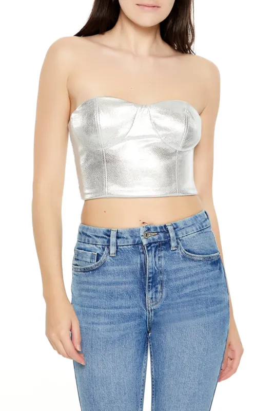 Bustier tubulaire métallisé sold by Urban Planet