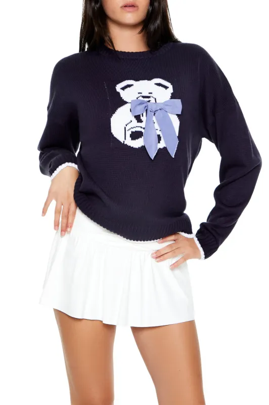 Teddy Bear Bow Sweater sold by Urban Planet