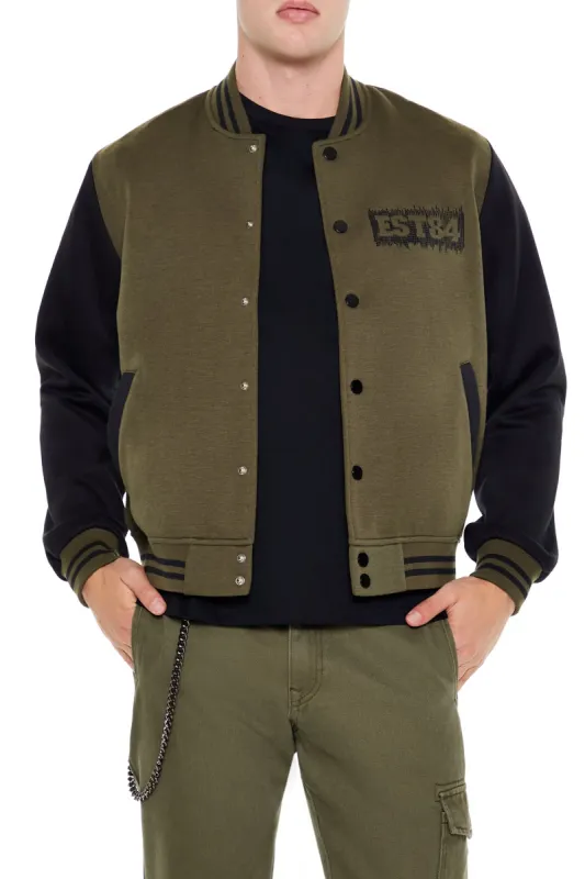 Embroidered EST84 Bomber Jacket sold by Urban Planet