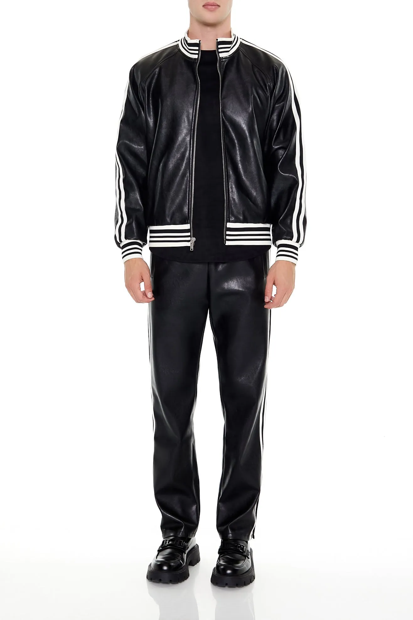 Varsity-Striped Bomber Jacket sold by Urban Planet product image thumbnail 3