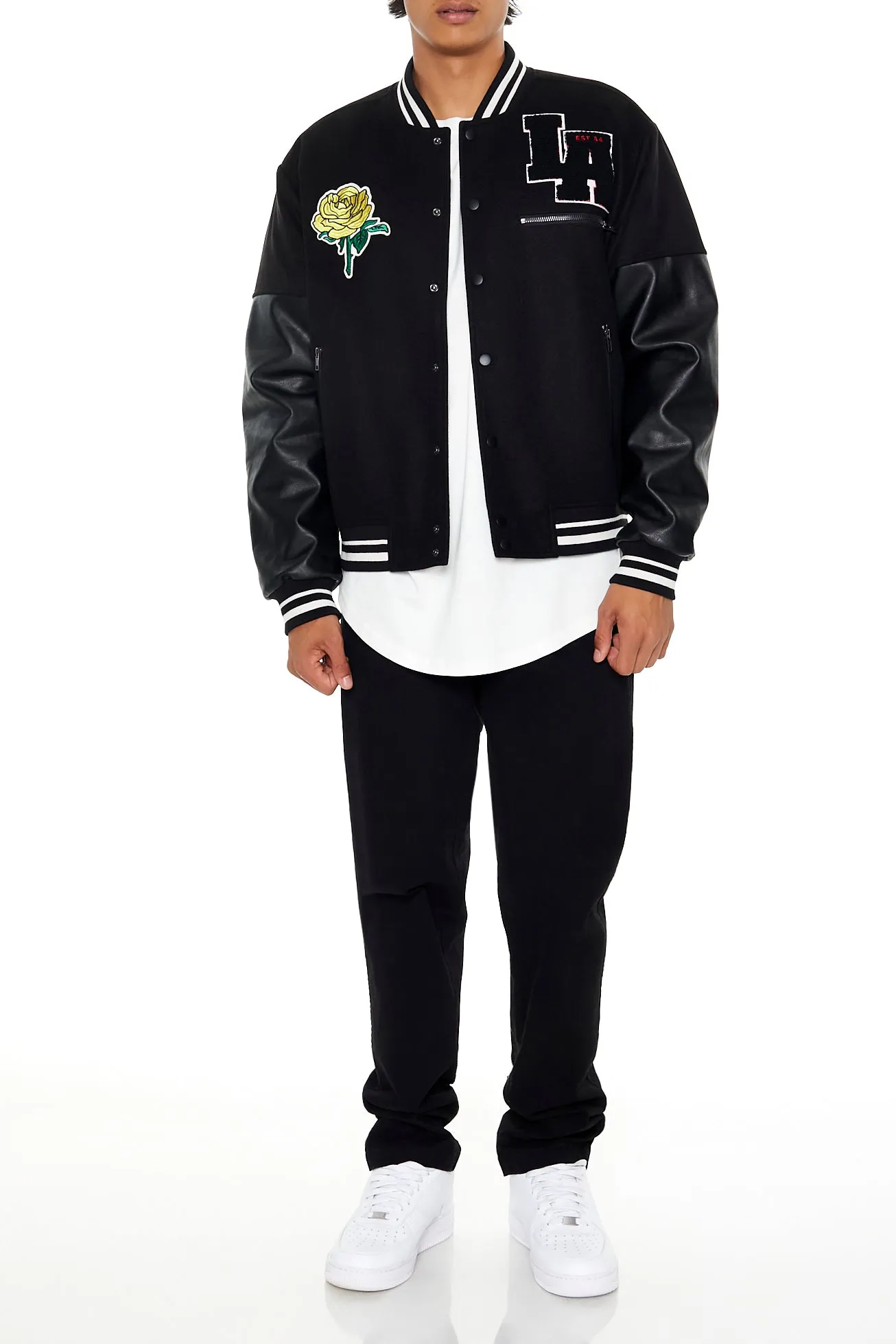 LA Chenille Patch Varsity Jacket sold by Urban Planet product image thumbnail 3