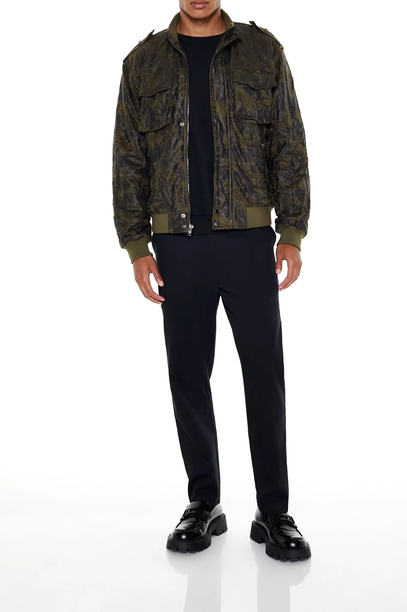 Blouson aviateur en similicuir délavé sold by Urban Planet product image thumbnail 3