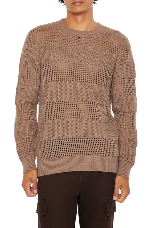 Striped Crochet Sweater sold by Urban Planet