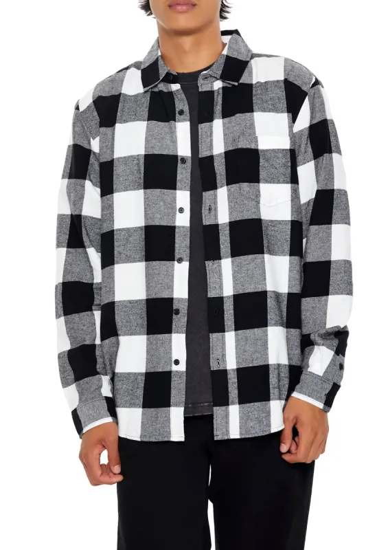 Collared Plaid Flannel Shirt sold by Urban Planet