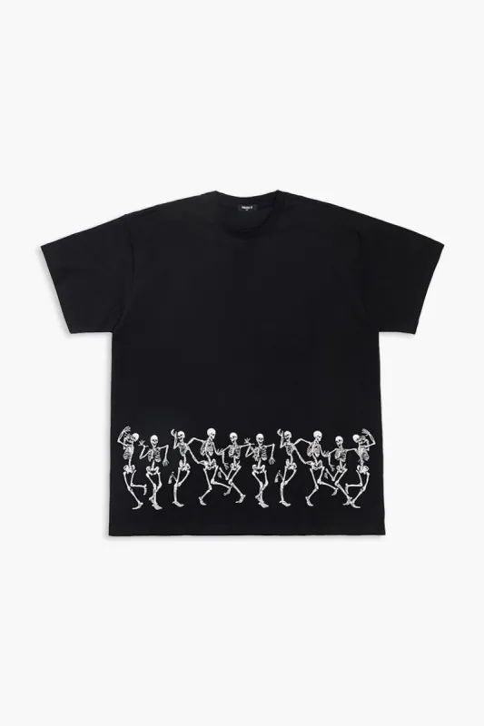 Embroidered Dancing Skeleton T-Shirt made by Forever 21