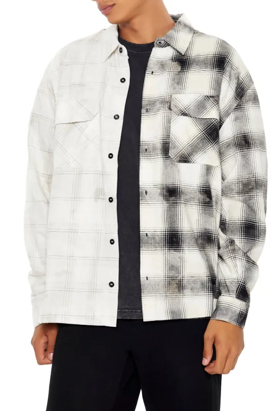 Flannel Mixed Plaid Shirt sold by Urban Planet