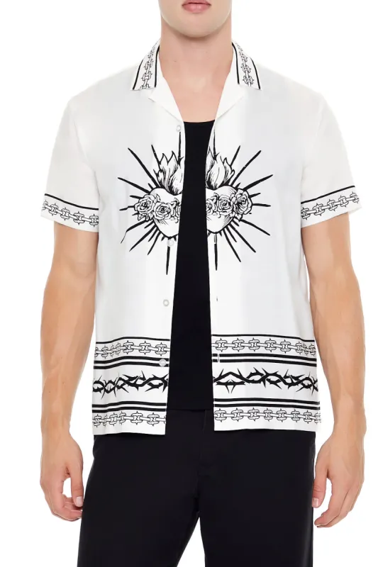 Barbed Wire Heart Graphic Shirt sold by Urban Planet