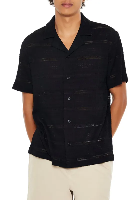 Lace Button-Front Shirt sold by Urban Planet