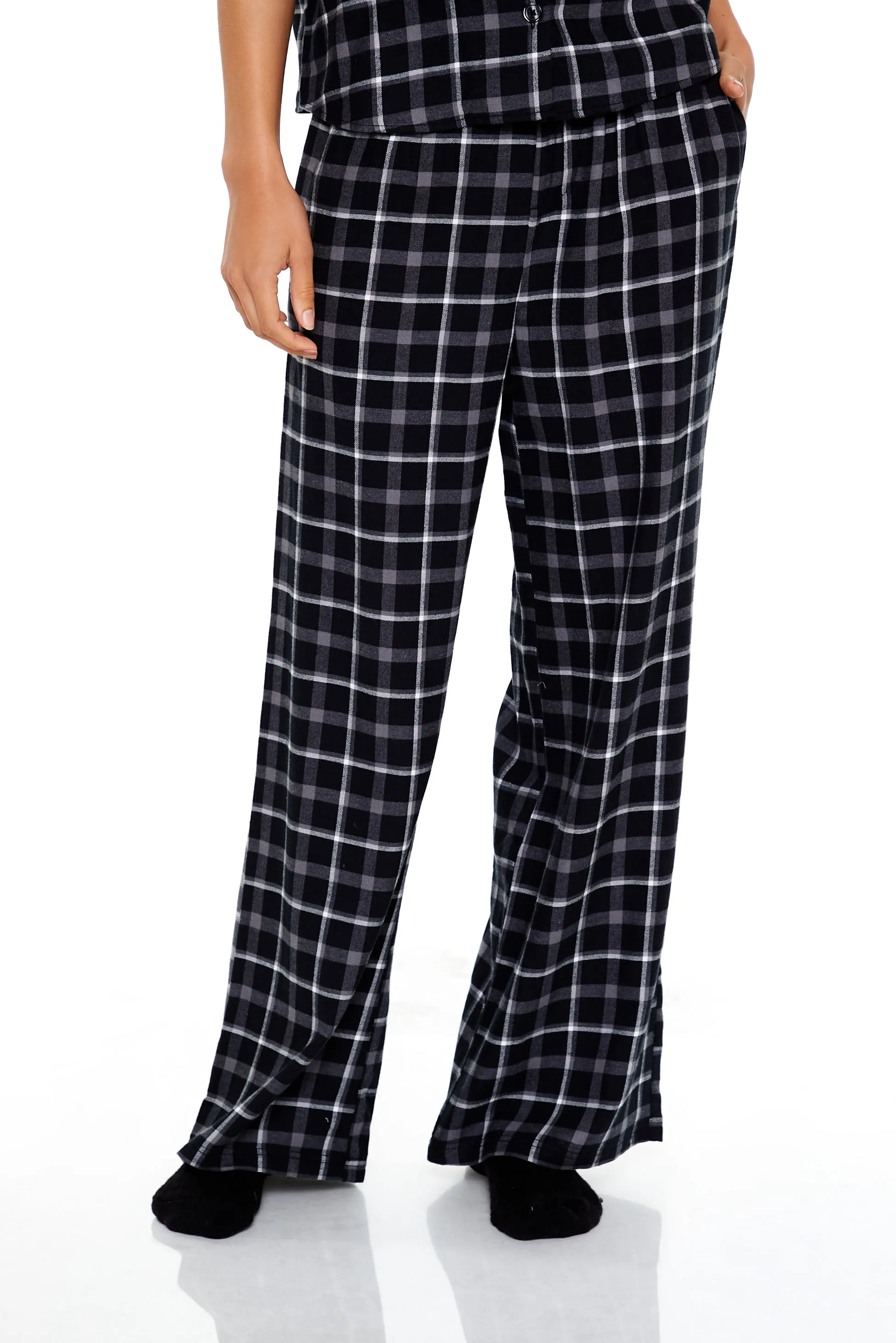 Plaid Shirt & Pants Flannel Pajama Set sold by Urban Planet product image thumbnail 3