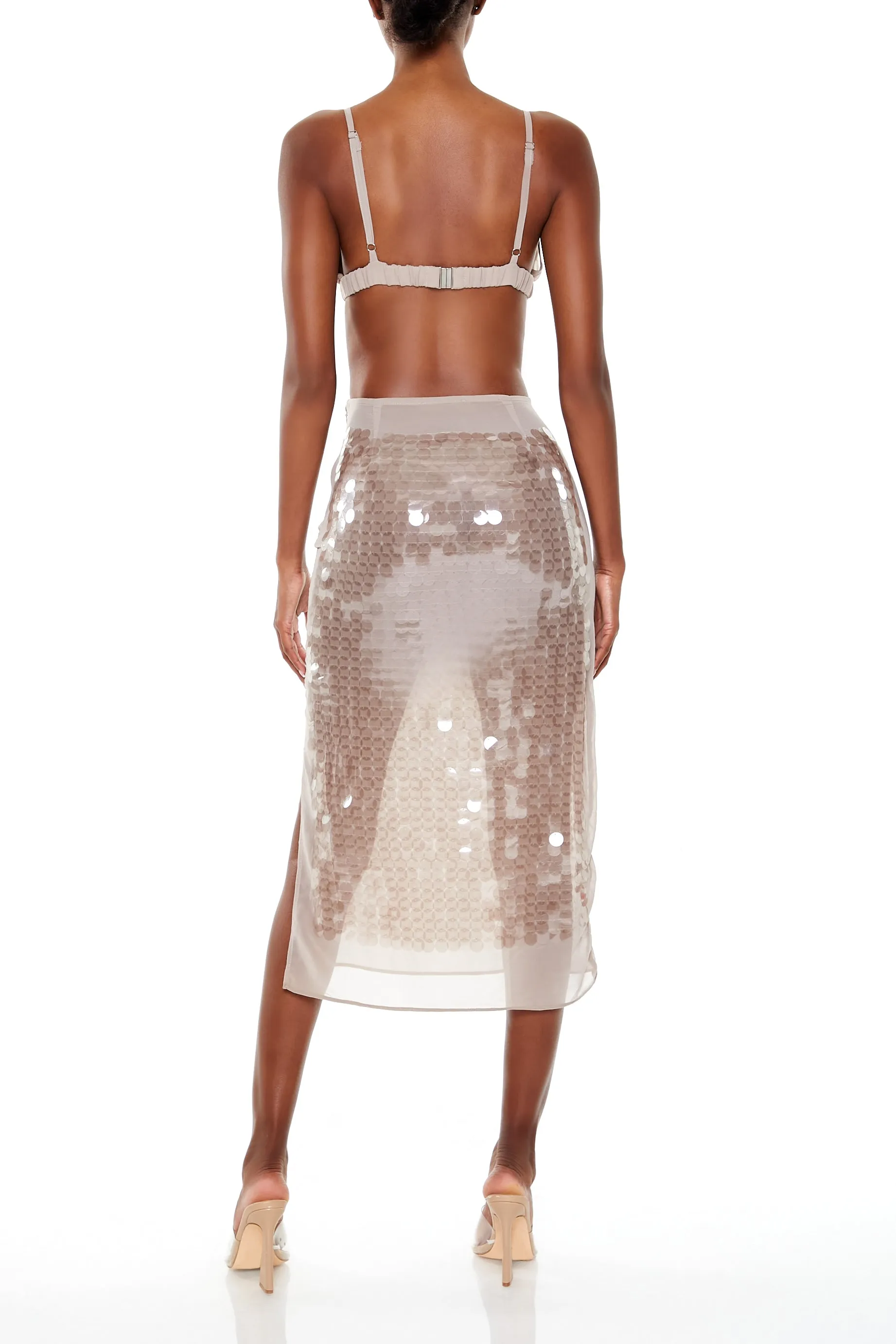 Sheer Sequin Midi Skirt sold by Urban Planet product image thumbnail 3