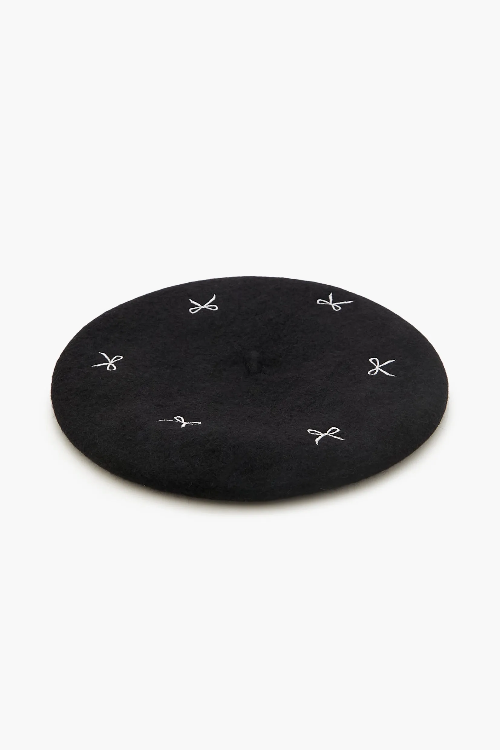 Embroidered Bow Beret sold by Urban Planet product image thumbnail 3