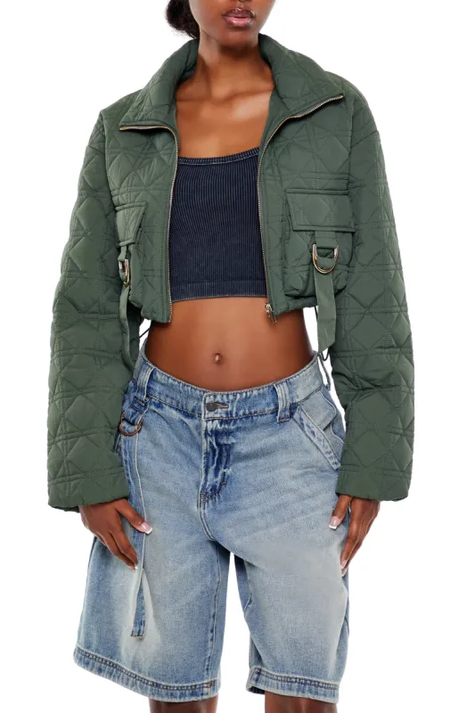 Blouson aviateur court matelassé sold by Urban Planet