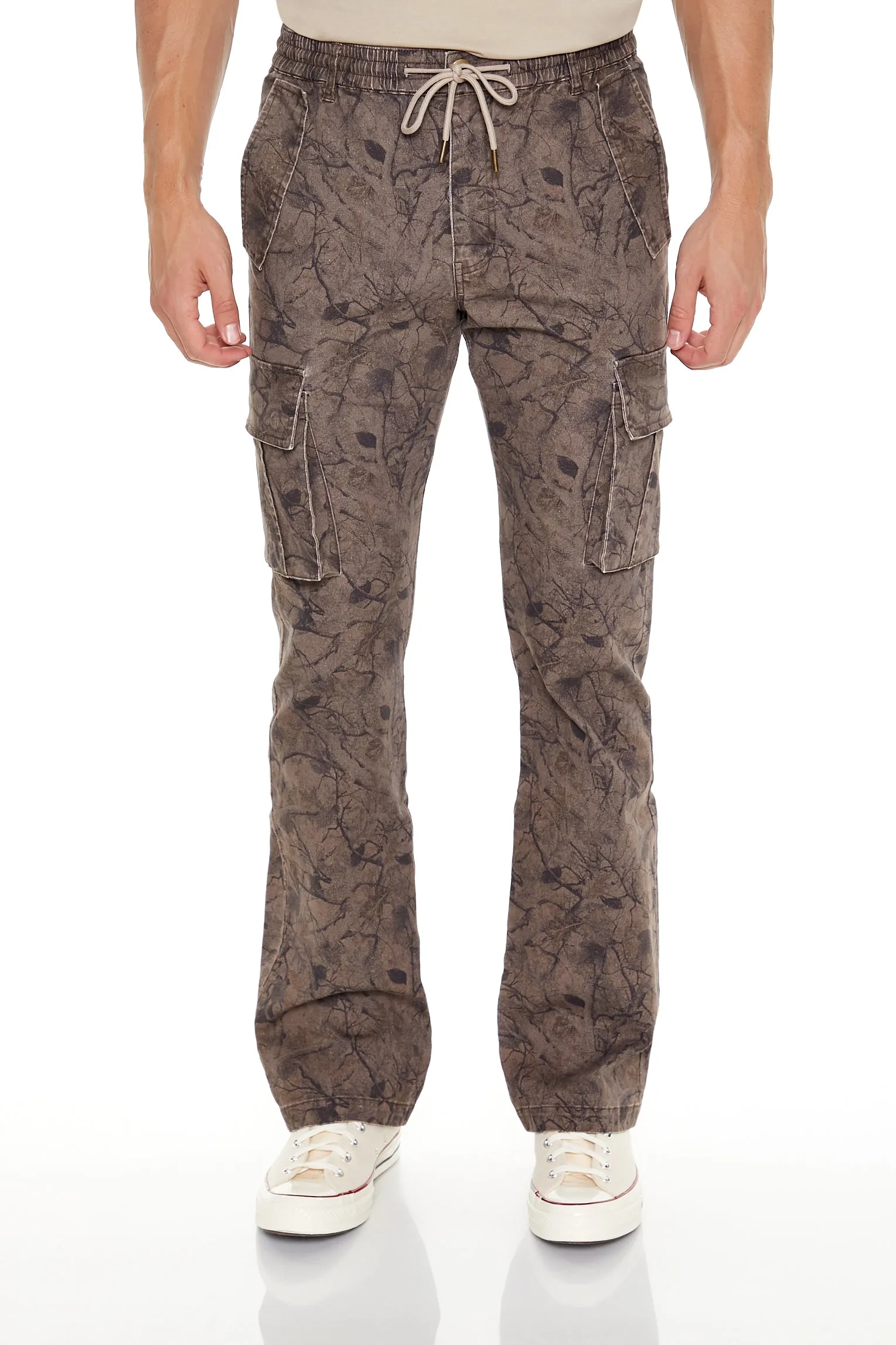 Leaf Print Cargo Slim Fit Pant sold by Urban Planet