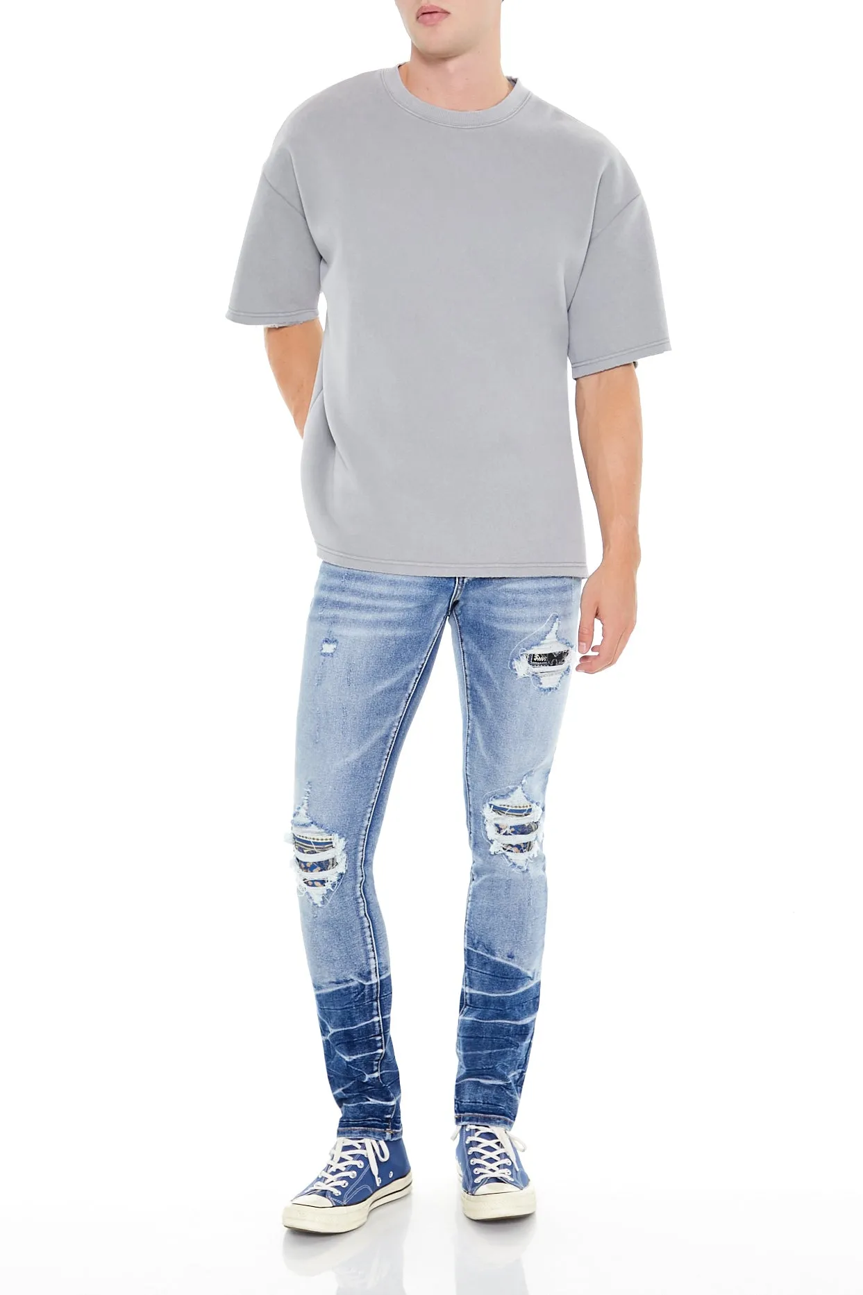 Distressed Acid Wash Skinny Jeans sold by Urban Planet product image thumbnail 2